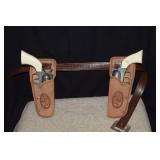 Two Pony Boy Cap Guns w/ Belt & Holsters