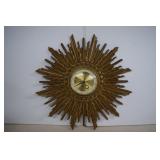Vintage Syroco Atomic Sunburst Clock