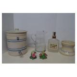 MISC Vintage Lot Crock Drink Dispenser,  Lenox &