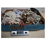 Over 8lbs. Of Costume Jewelry,Some  4 Crafting Or