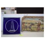 Blue Glass Boys Town Window Hangar & Hand
