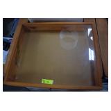 Wood Display case w/Plexiglass Top. Excellent