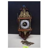 Antique Dutch 8 Day Wall Clock. No Weights