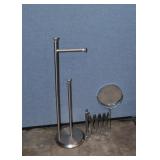 Toilet Roll Holder & Expandable Wall Mount Mirror
