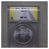 1883 Morgan Silver Dollar   MS62   ANACS
