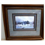 Framed G. Harvey 'Picket's Report' Print 17x15'