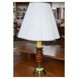 Wood & Gold Tone Table Lamp