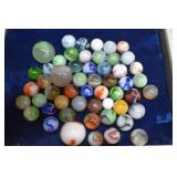 Assorted Marbles & Shooters, One Glows!