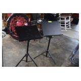 Two Adjustable Metal Music Stands