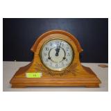 Vintage D & A Oak Mantle Clock - Key Inside - Work