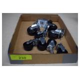 9 Wheel Casters: 4, 2' & 5, 1.6'