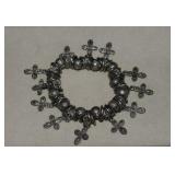 Costume Jewelry Stretch Bracelet w/ Beads&Crosses