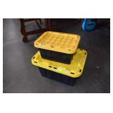 2 Small/Medium Plastic Storage Totes
