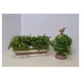 Lot Home Decor W/ Faux Greenery