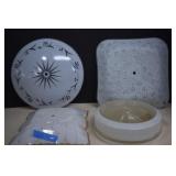 Four Vintage Glass Light Covers