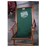 Poland Springs Wooden Folding Beach Chair. NIB