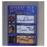 Iconic Ink Triple Cuts-Hank Aaron, Willie Mays &