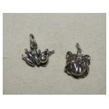 Sterling Bulldog & Bowling Pins Charms 5.58g