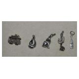 Five Sterling Charms  11.41g