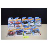 Nine Hot Wheels Die Cast New on Cards