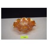 Vintage Imperial Glass Bowl Rose Marigold Carnival