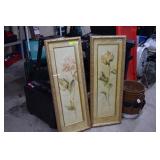 39in Tall Rose & Peony Flower Art