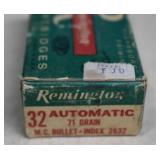 36 Rounds Of Remington 32 Automatic Ammo