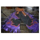 Children's Purple And Black Riding Chaps