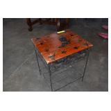 24in Western Themed Side Table