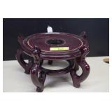 Vintage Wood Chinese Vase Pedestal