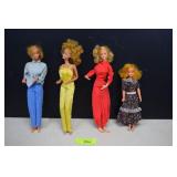 3- Vintage Barbie Dolls & One Vintage Midge Doll