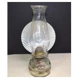 Vtg. Eagle Oil Lamp With Crimped Metal Reflector