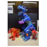 Large Blue Dinosaur, Walk, Lights, Sound. Orange