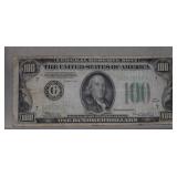 1934 $100 Fed. Reserve  Light Green Seal