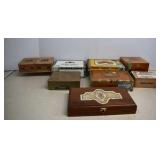 Eight Empty Cigar Boxes