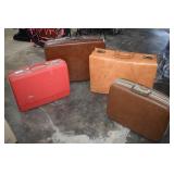 Four Vintage Suit Cases -Three Hard Case & One