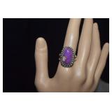 Sterling Purple-Copper Ring   BBT  Sz 10-1/4