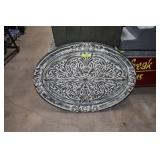 42in Oval Metal Wall Art