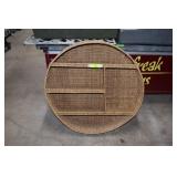 Hanging Round Wicker Display Shelf