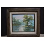 Small Signed S. Thompson Original Oil Painting On