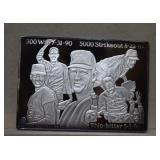 Ltd Ed. Nolan Ryan Commemorative Silver Bar 4.1oz