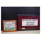 Two Humorous Cross Stitch Wall Art