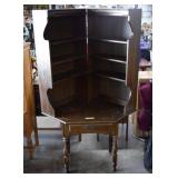 Harrison Corner Cabinet w/ Bookcase Hutch Top