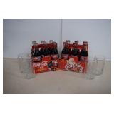1996 & 1999 Coca Cola Christmas Packs w/ Glasses