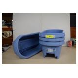 4 Elongated Plastic Planters