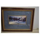 Framed G. Harvey,'Wind River Range' Print 17x13'