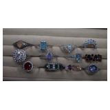 (12) Costume Jewelry Rings
