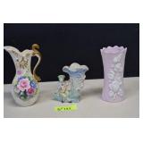 Two Vases & Pitcher. One Vase Occupied Japan