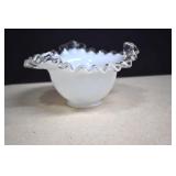 Vintage Fenton Silver Crest Bowl