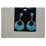 Sterling Turquoise Drop Earrings